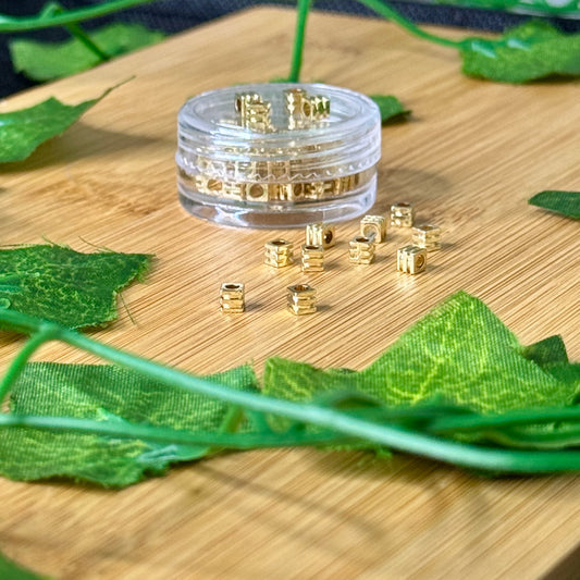 Eternity Stacked Cube Loc Bead - 10 Pieces